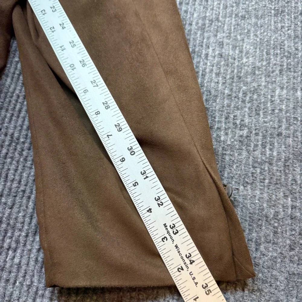 Andrew Fezza‎ Faux Suede Sport Coat Blazer Mens 48L Brown Three Button Jacket